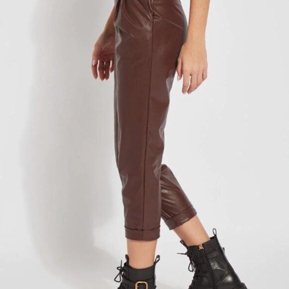 NWT Lysse Ruth Pleated Crop Pant in Deep Mulberry - Medium - Picture 2 of 12